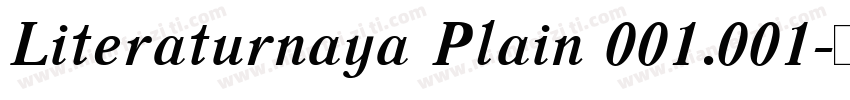 Literaturnaya Plain 001.001字体转换
